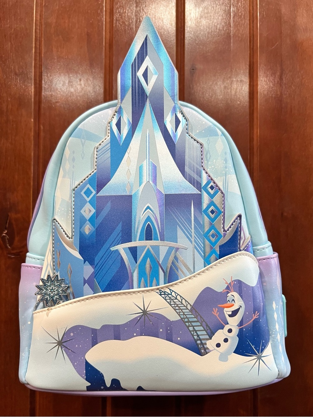 Loungefly Blue & White Frozen Castle Olaf Mini Backpack